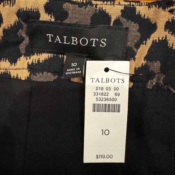 NWT Talbots Leopard Print Pencil Skirt - Picture 4 of 5
